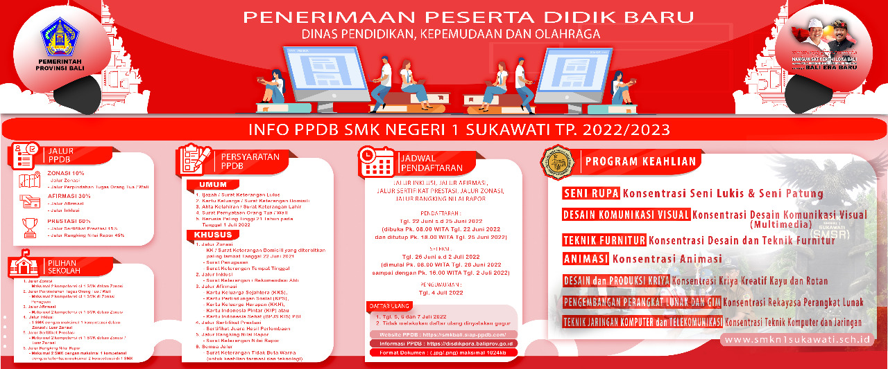 PPDB SMK Negeri 1 Sukawati Tahun Pelajaran 2022-2023
